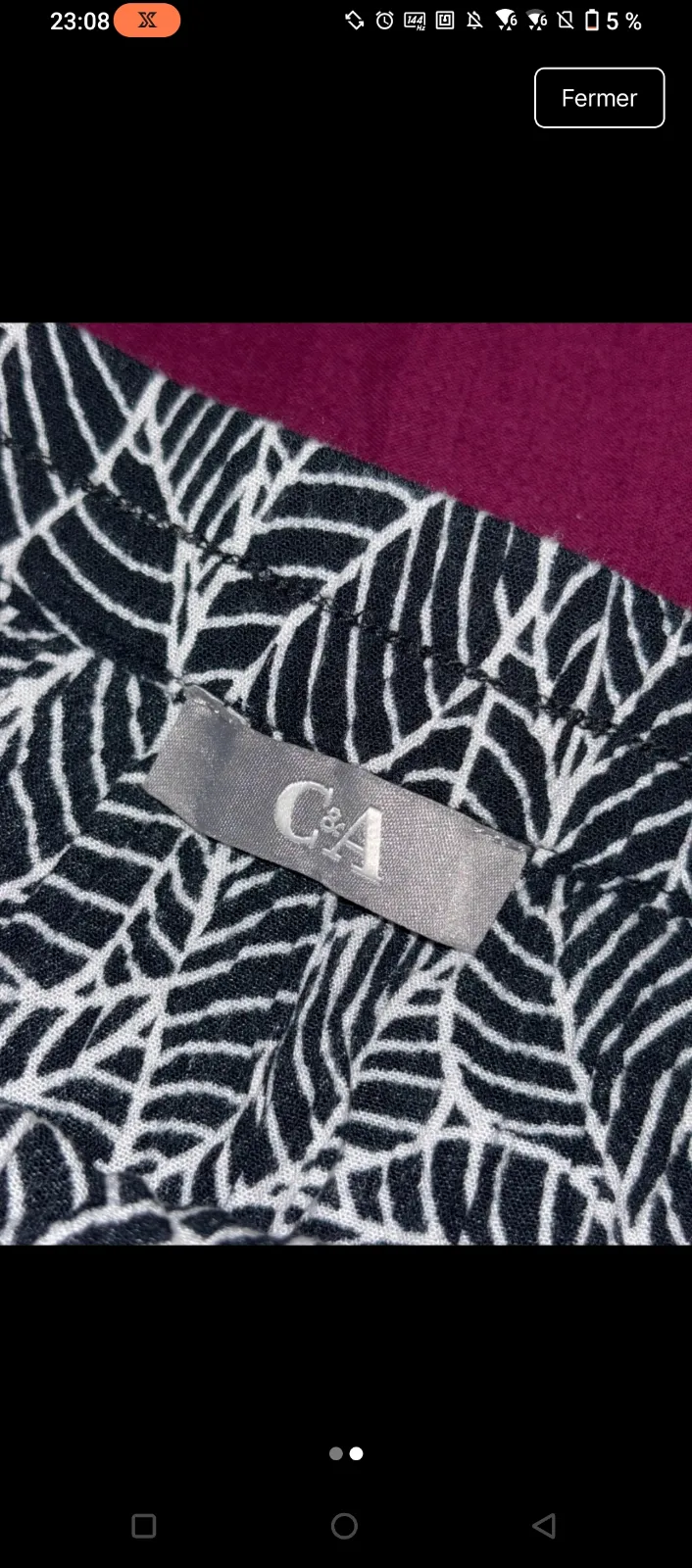 Jupe longue noire motif géométrique 4