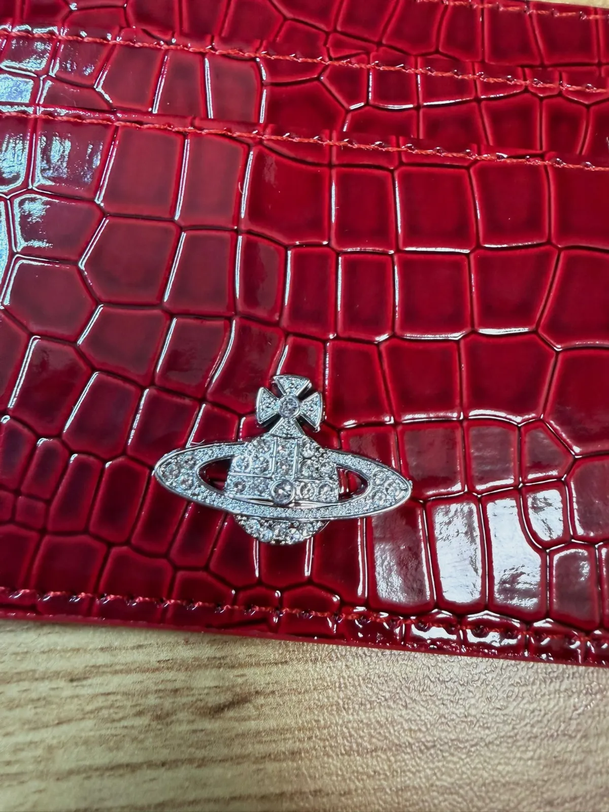 Porte-cartes Vivienne Westwood effet crocodile rouge – Vivienne Westwood – taille Taille unique 2