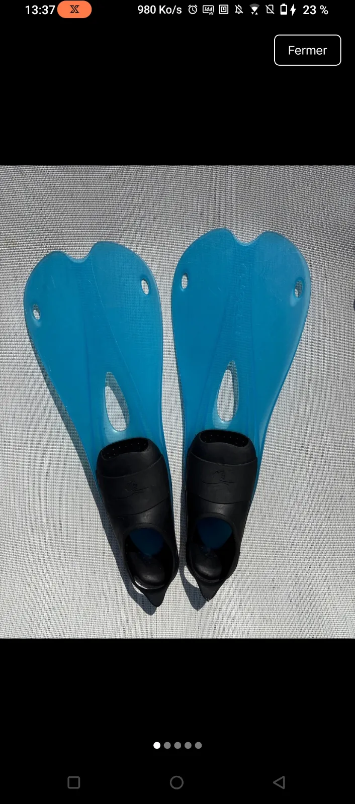 Palmes de plongée bleu et noir 5