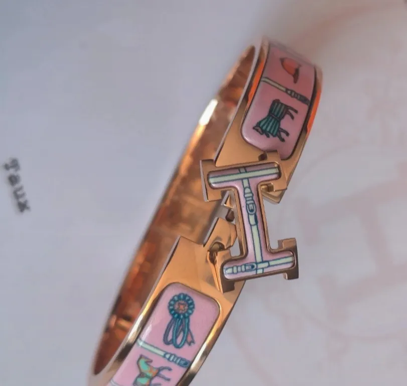 Bracelet Hermès Clic H - Or rose GM 3
