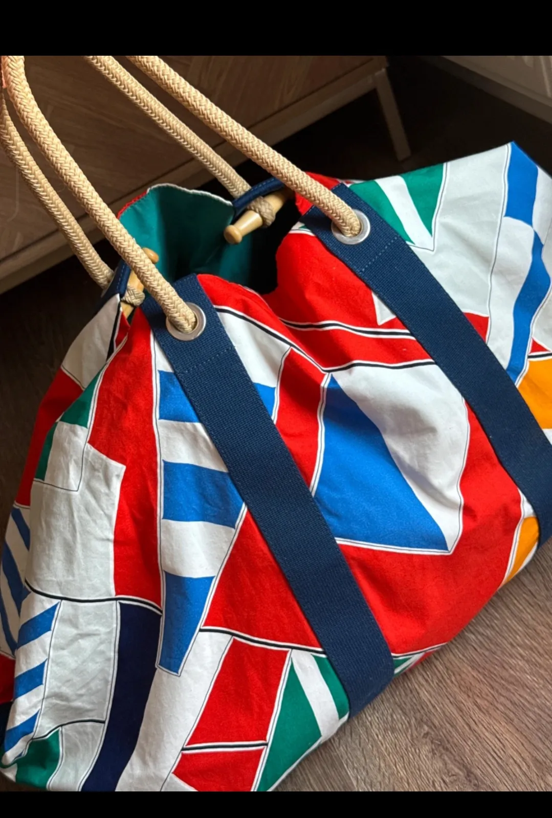 Sac à main Hermès coloré motif géométrique 3