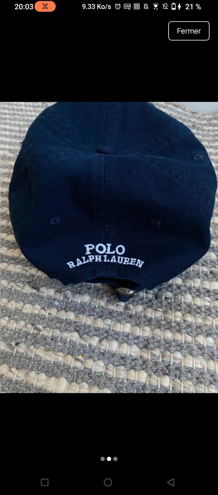Casquette Ralph Lauren polo bleu marine 3