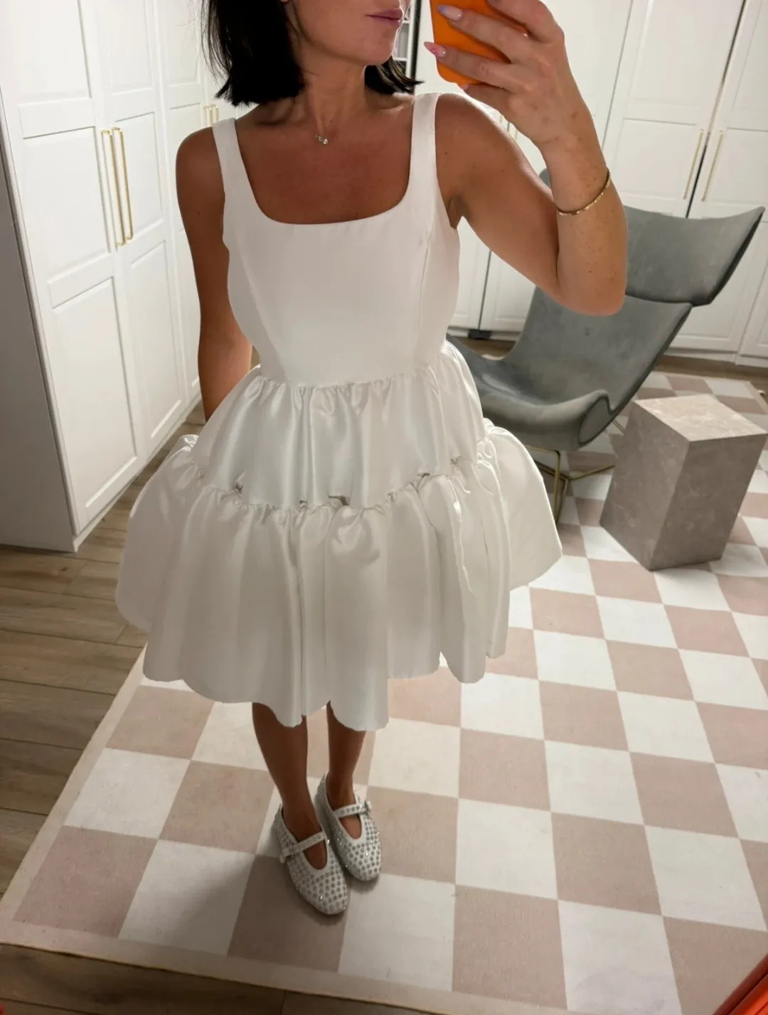 Robe blanche courte à volants Asos 4