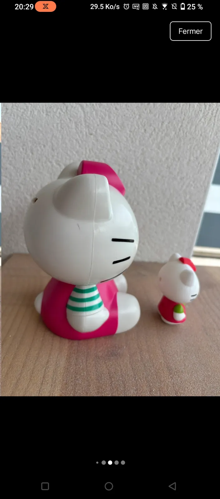 Lot figurines Hello Kitty rose et blanc 5