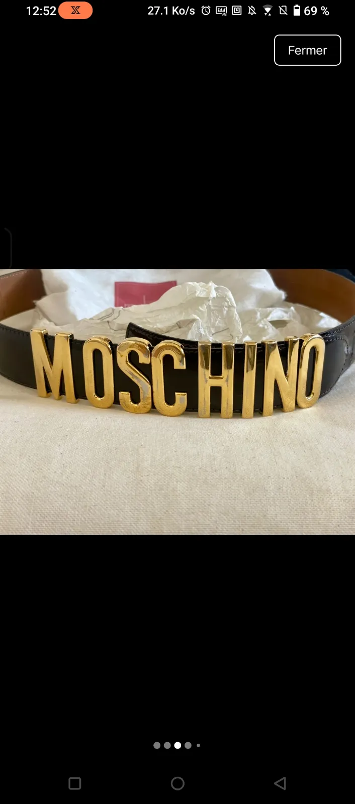 Moschino Robe rayée noire et blanche 4