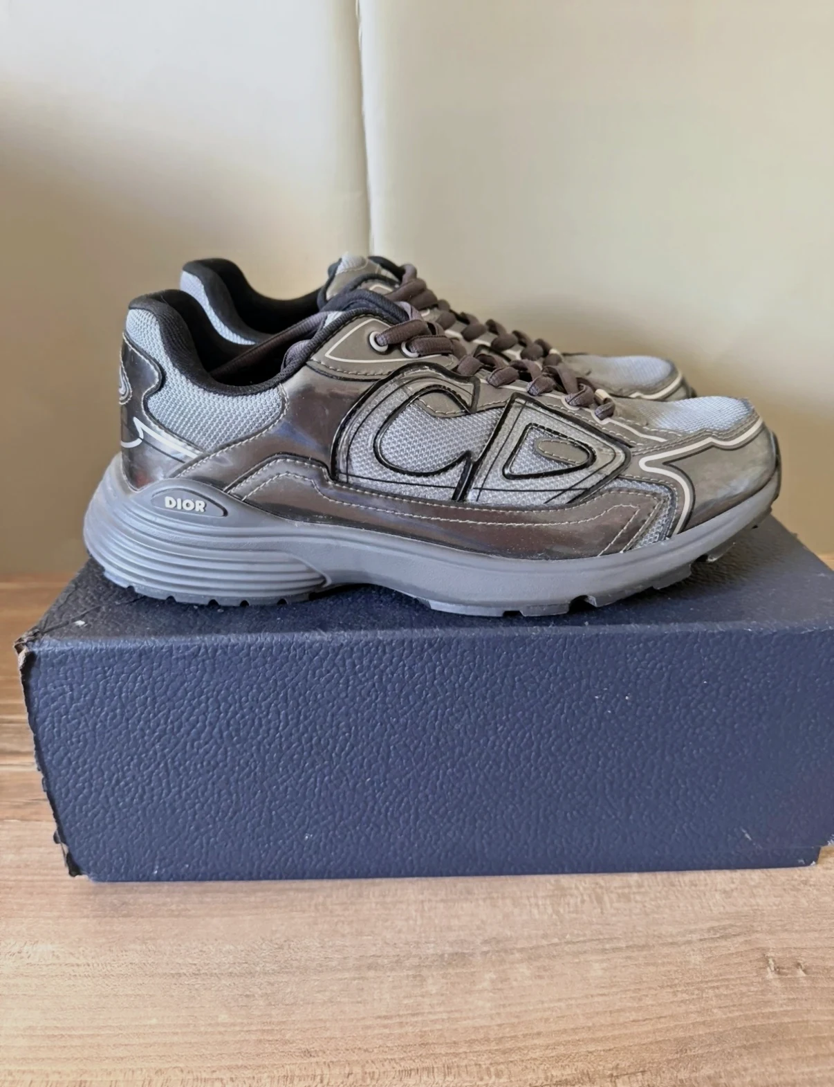 Dior B30 Gris Argenté Sneakers Homme Très Bon État