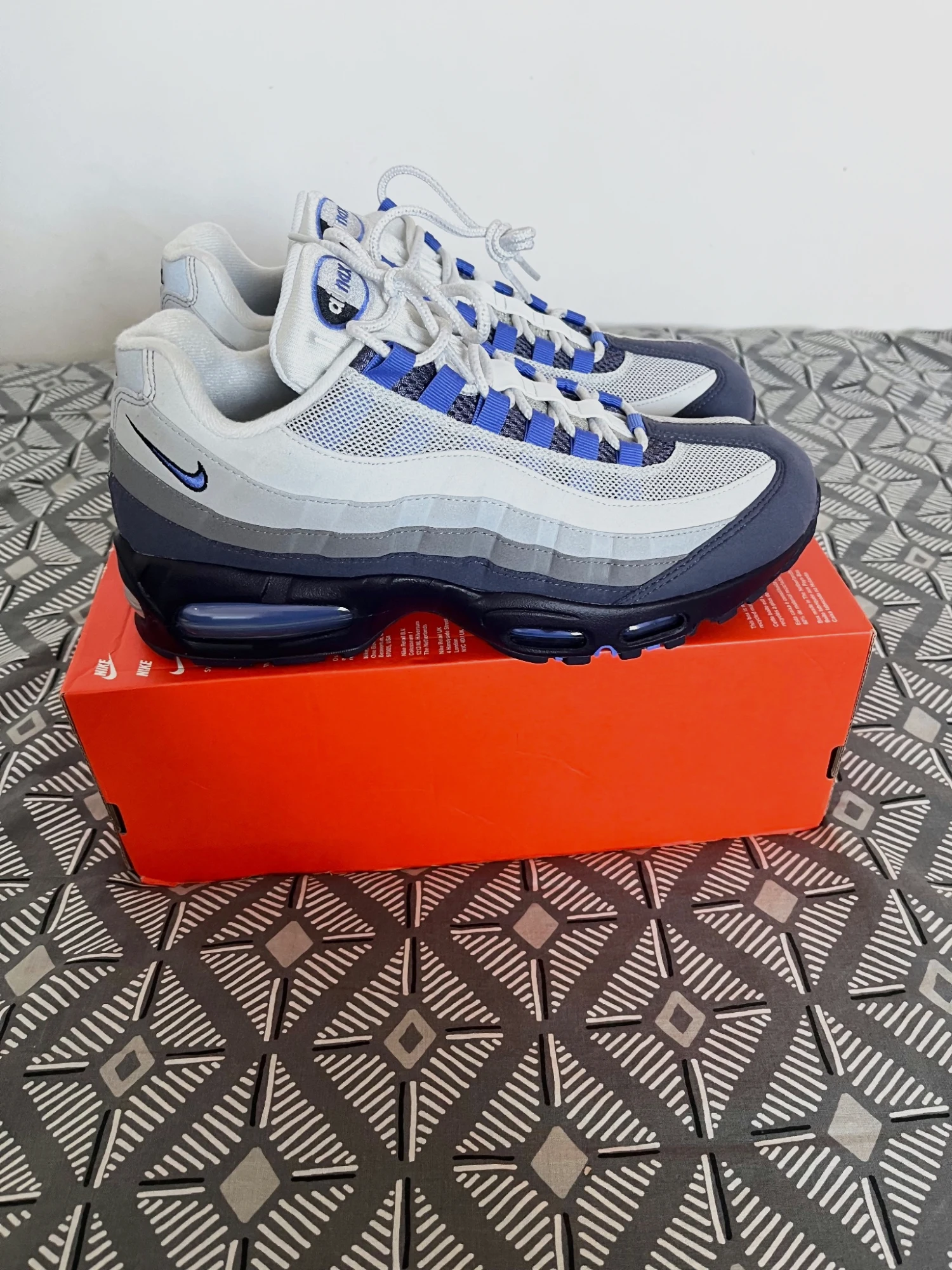Sneakers Nike Air Max 95 gris et bleu