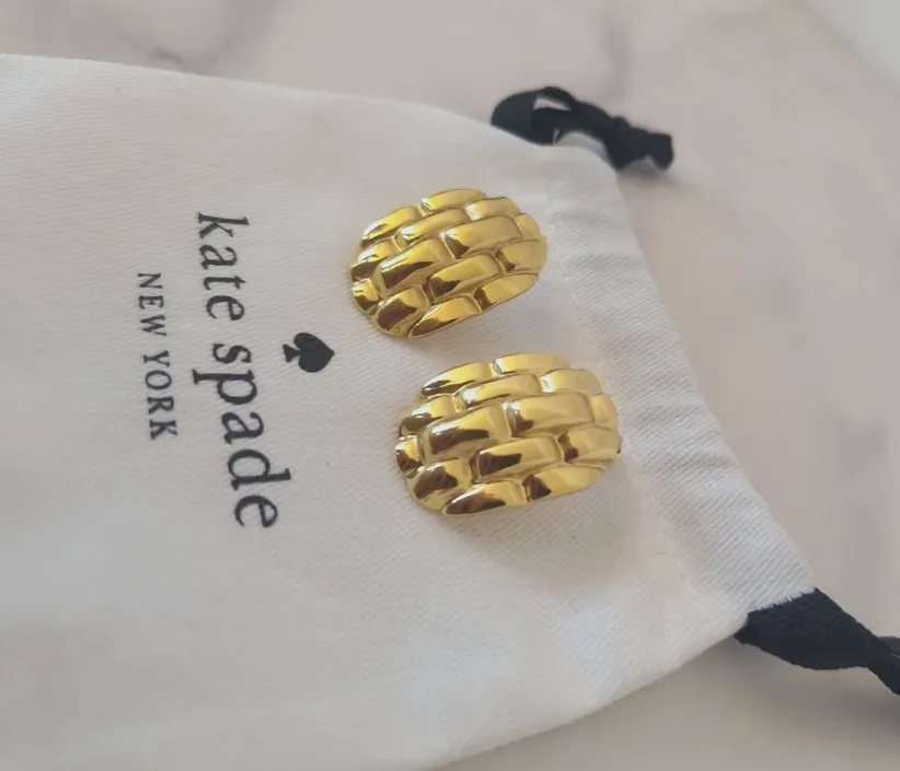Boucles d'oreilles Kate Spade dorées effet tressé – Kate Spade – doré – taille Taille unique 5