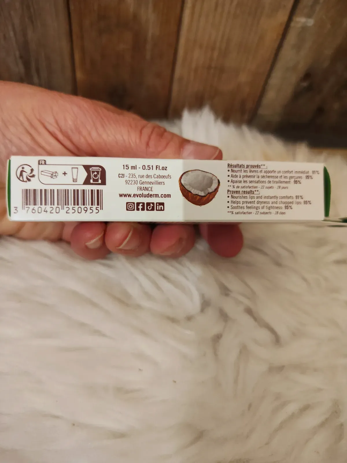 Baume à lèvres Evoluderm Coco SPF 30 – Evoluderm 3