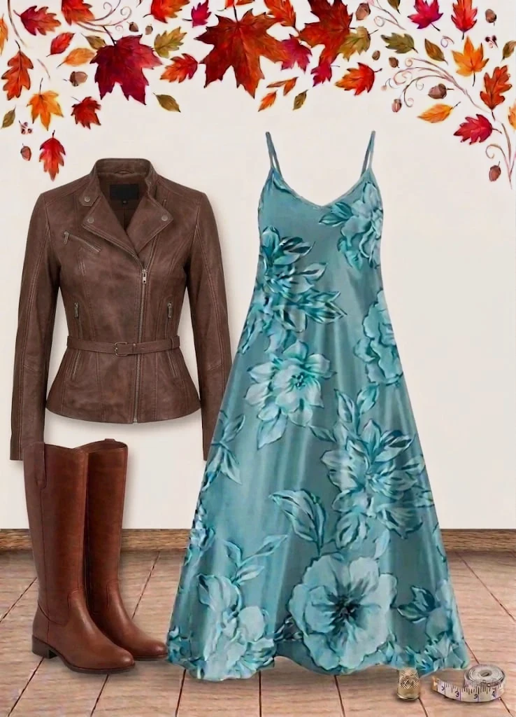 Robe longue fleurie turquesa / Vestido largo floral turquesa boho – taille M / 38 / 10