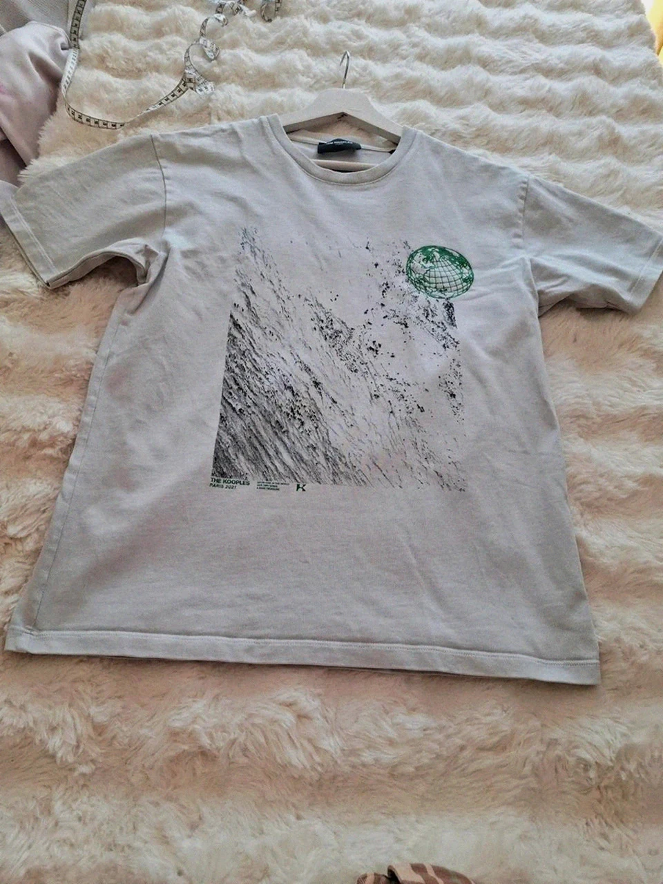 T-shirt Imprimé Montagne & Globe The Kooples Paris - Blanc - Taille M