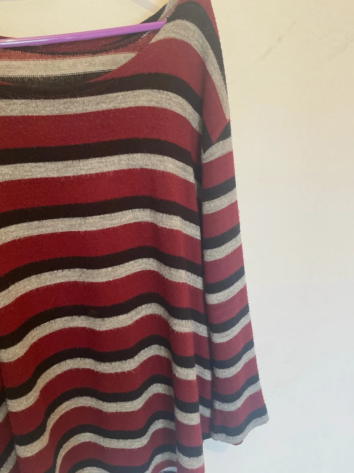 Jersey de punto fino a rayas - Estilo Grunge/Alt - Talla L – Ideal – taille L / 40 / 12 3