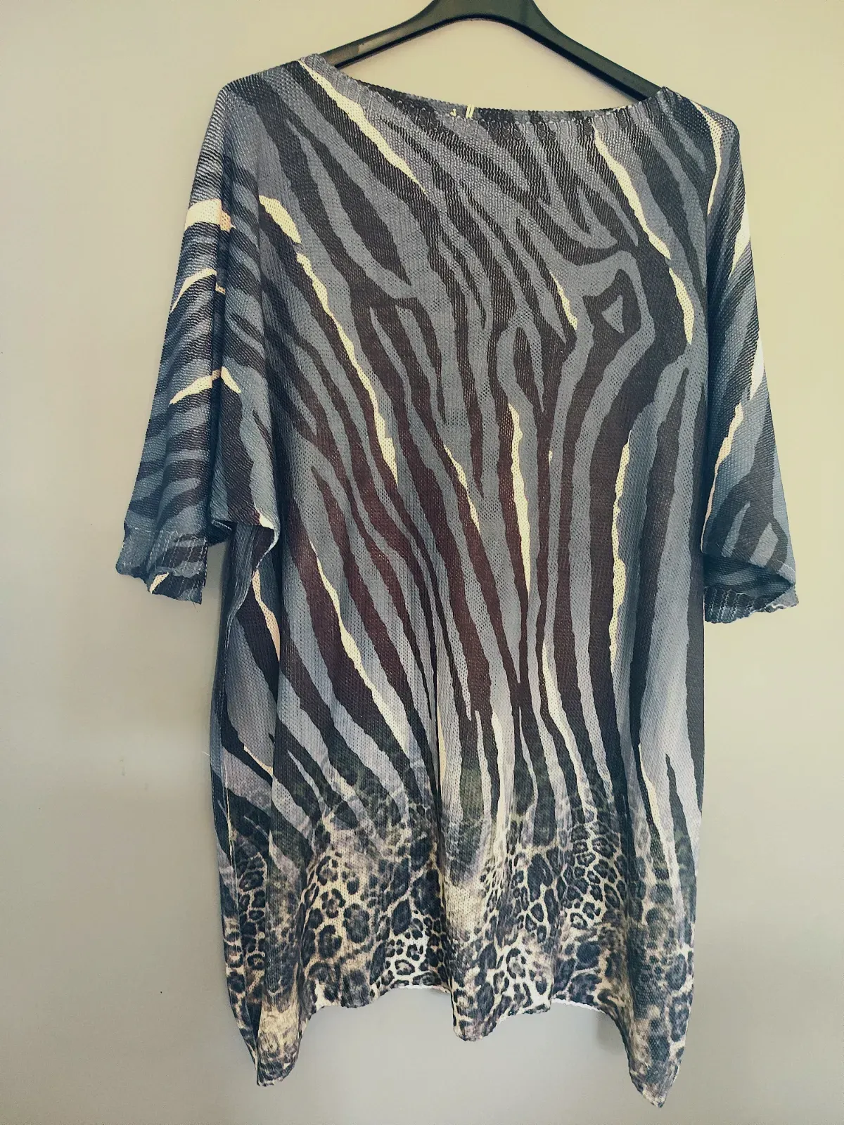 Tunique fluide imprimé zèbre et léopard – Capucine moda – taille Taille unique 2