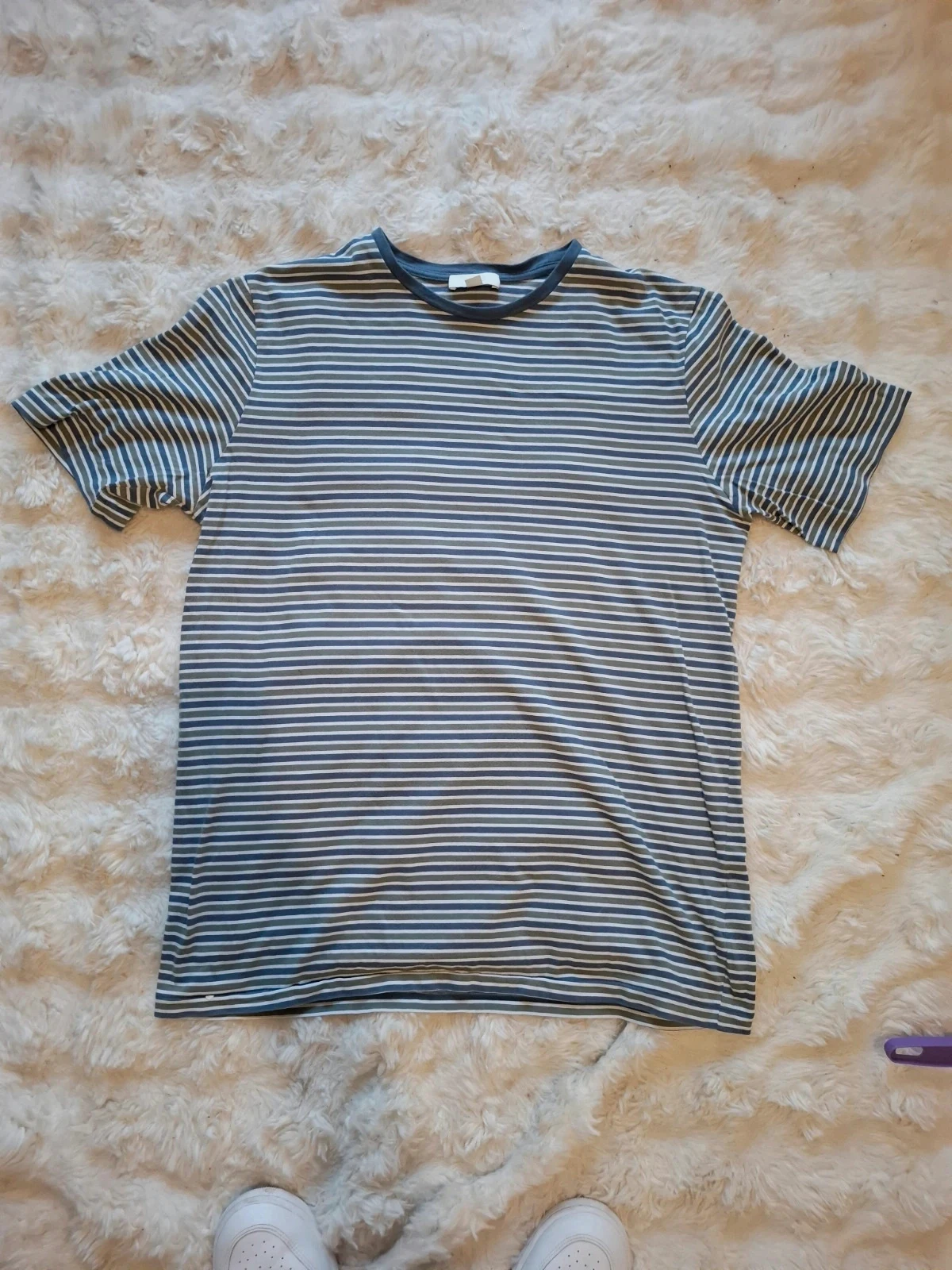 T-shirt rayé multicolore COS col contrasté taille M