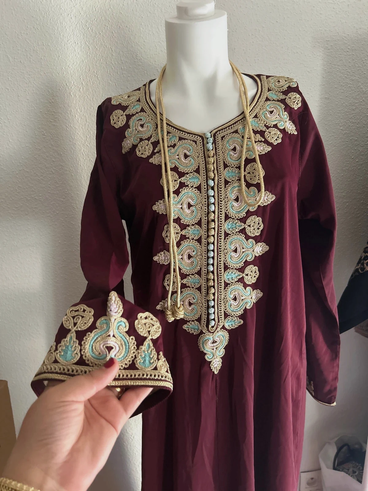 Caftan crêpe de soie original