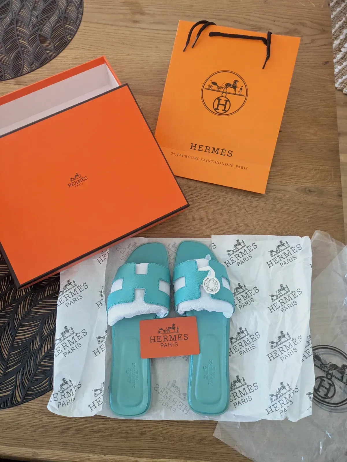 Hermès Oran mules turquoise taille 39 neuve – Hermès – turquoise – taille EU 39 2