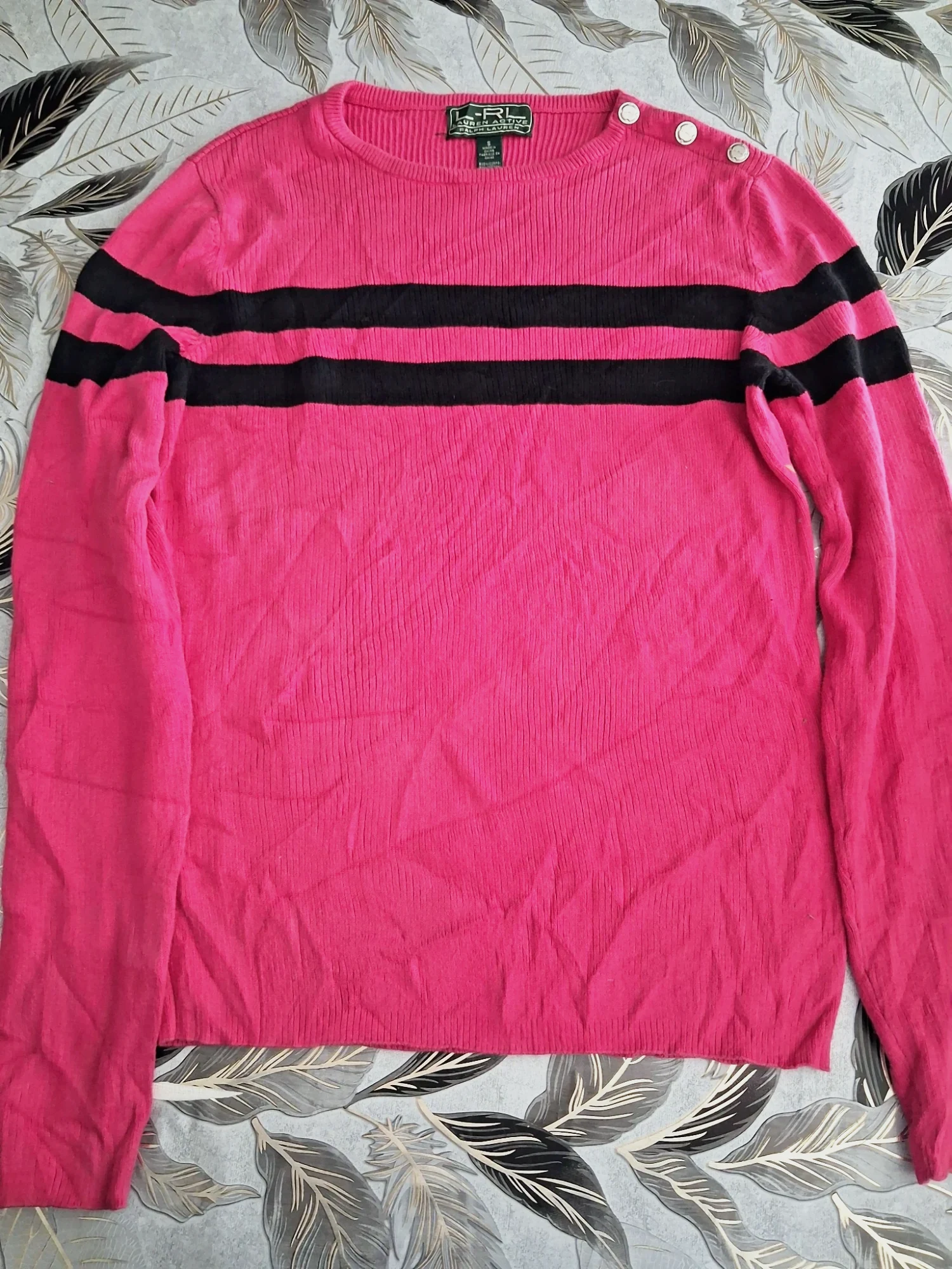 Pull rose à rayures Lauren Ralph Lauren