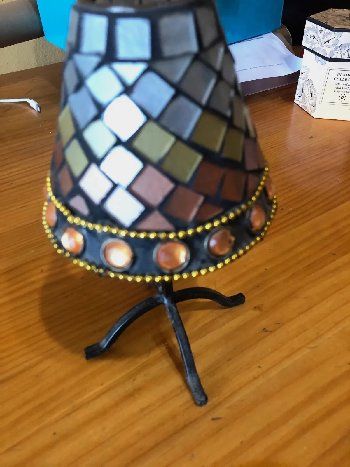 Lámpara de mosaico para velas – lámpara 2