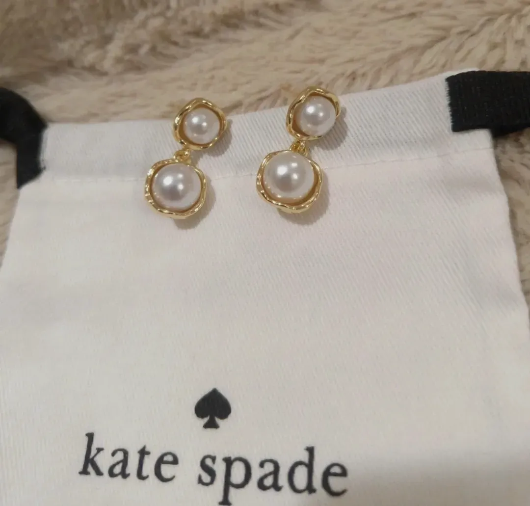 Boucles d'oreilles Kate Spade perles dorées – Kate Spade – doré – taille Taille unique 8