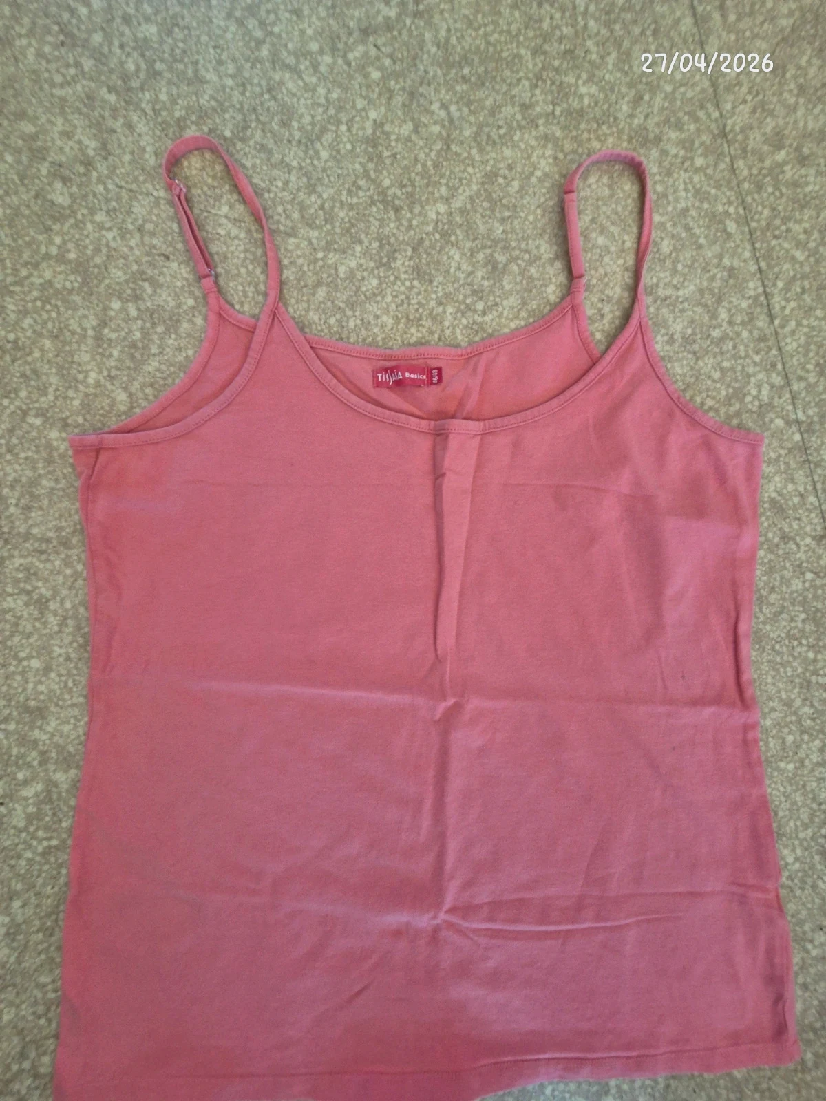 Debardeur à bretelle grande taille rose 46/48 xxl