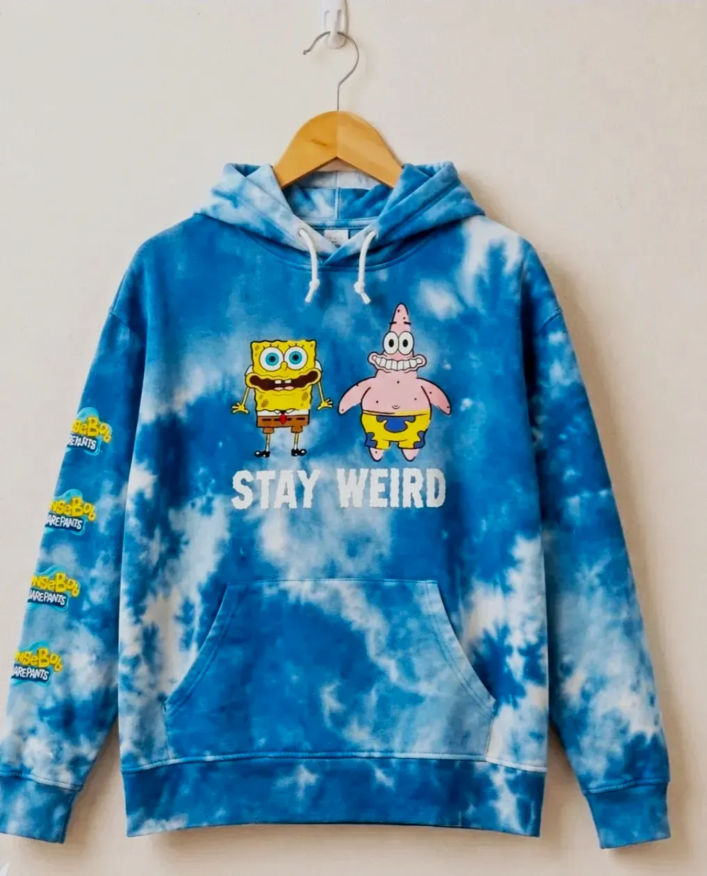 Sweat à capuche bob l'éponge et Patrick taille M – SpongeBob SquarePants – bleu tie-dye – taille M 2