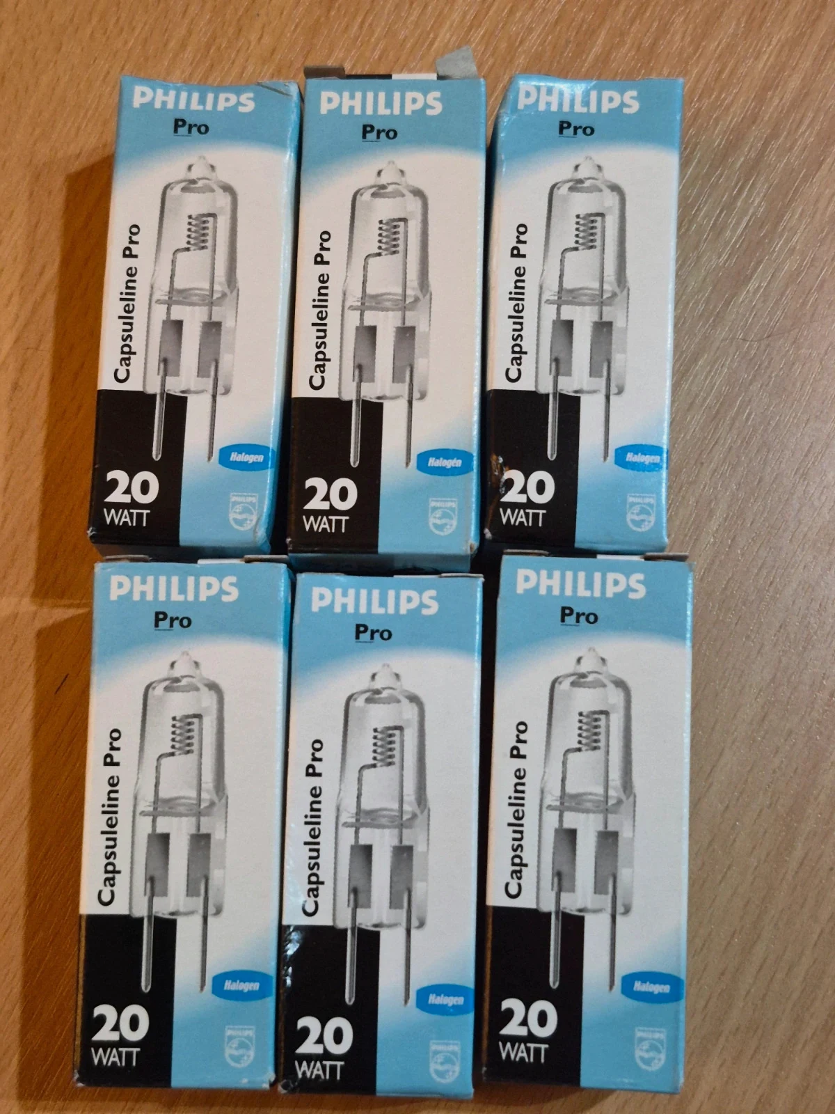 Lot 6 Ampoules Halogènes Philips Capsuleline Pro 20W 12V