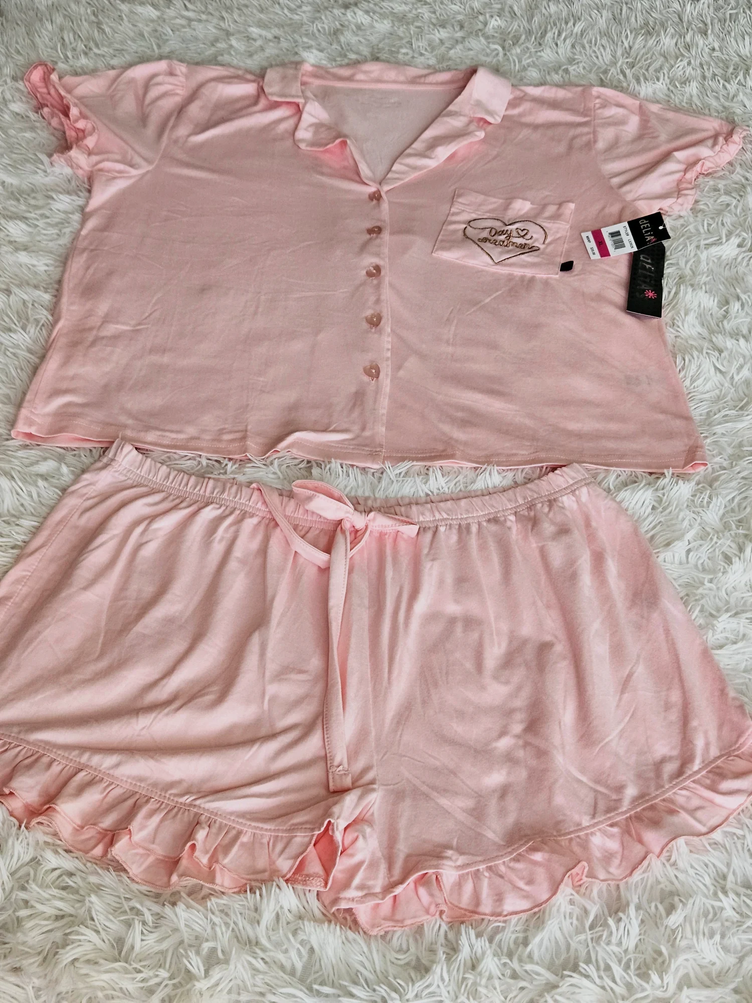 Pyjama court rose dEAU*S Day Dreamer neuf avec étiquette