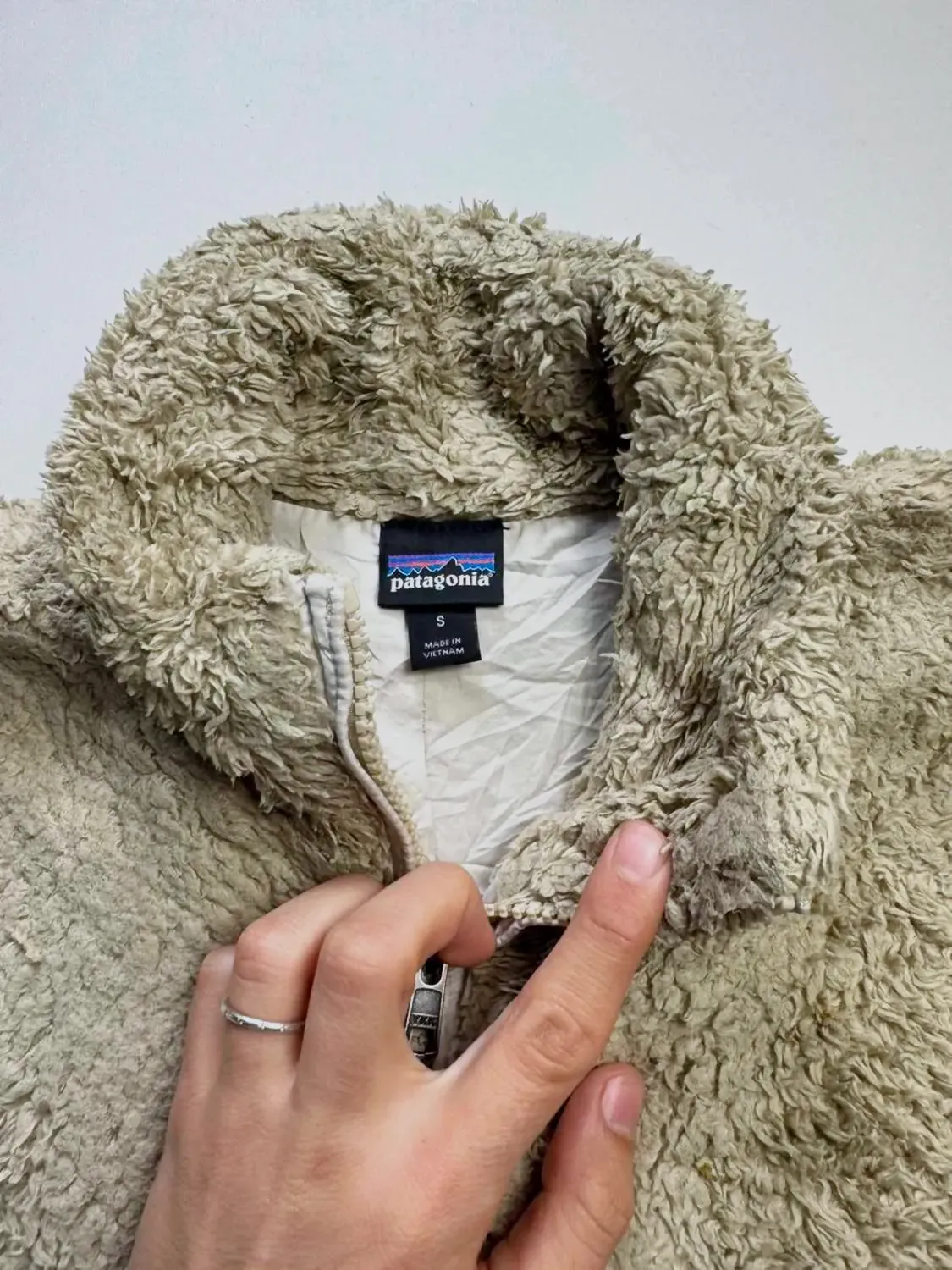 Patagonia Fleece Sherpa vert kaki - taille S – Patagonia – kaki – taille S 4