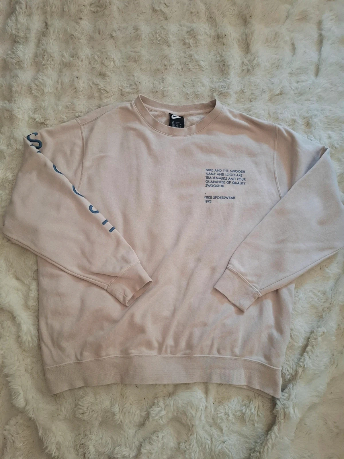 Sweat-shirt Nike Sportswear beige écru brodé Swoosh taille XXL – Nike – taille XXL / 44 / 16