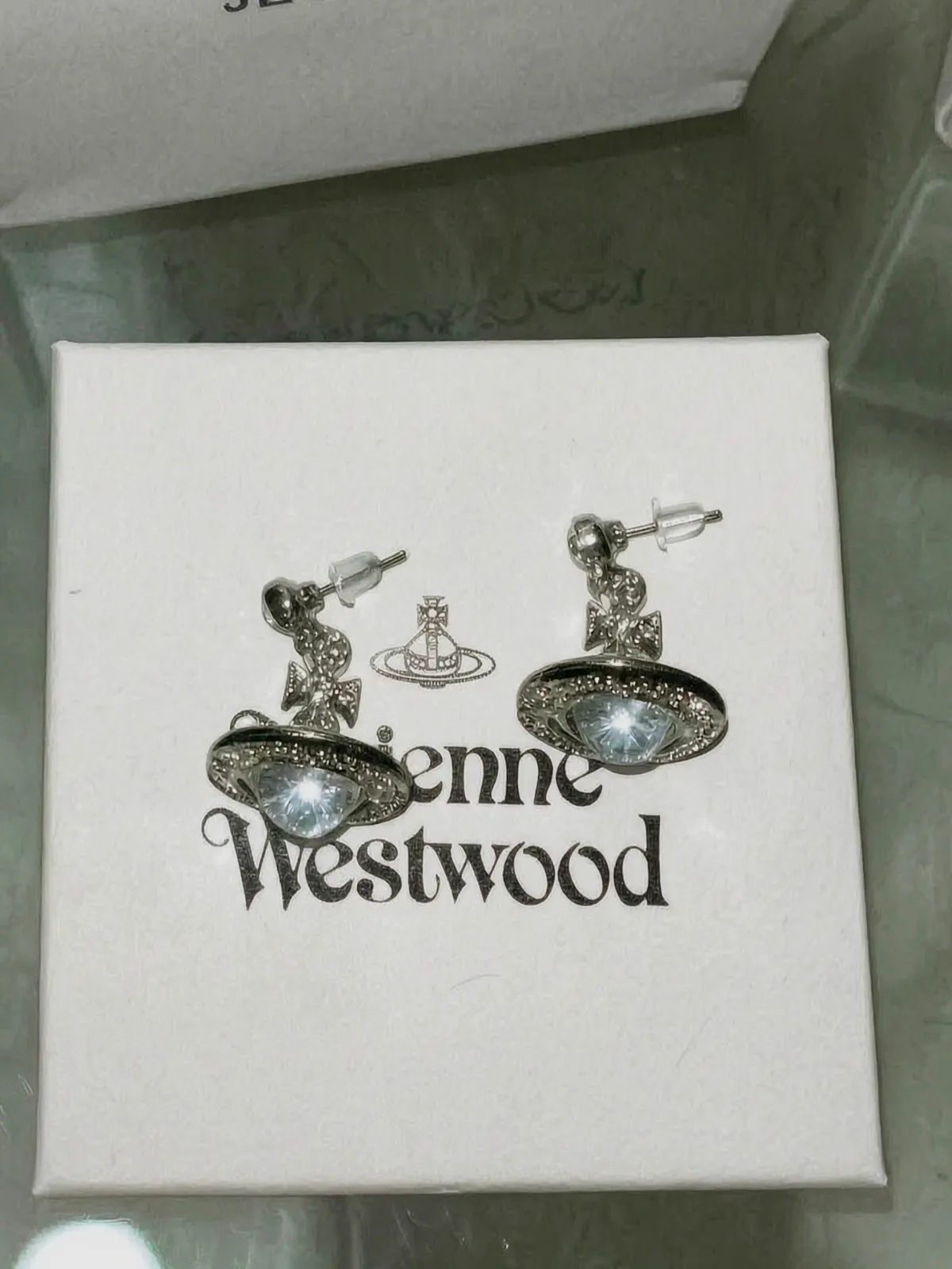 Boucles d'oreilles strass argentées – Vivienne westwood – argenté 4