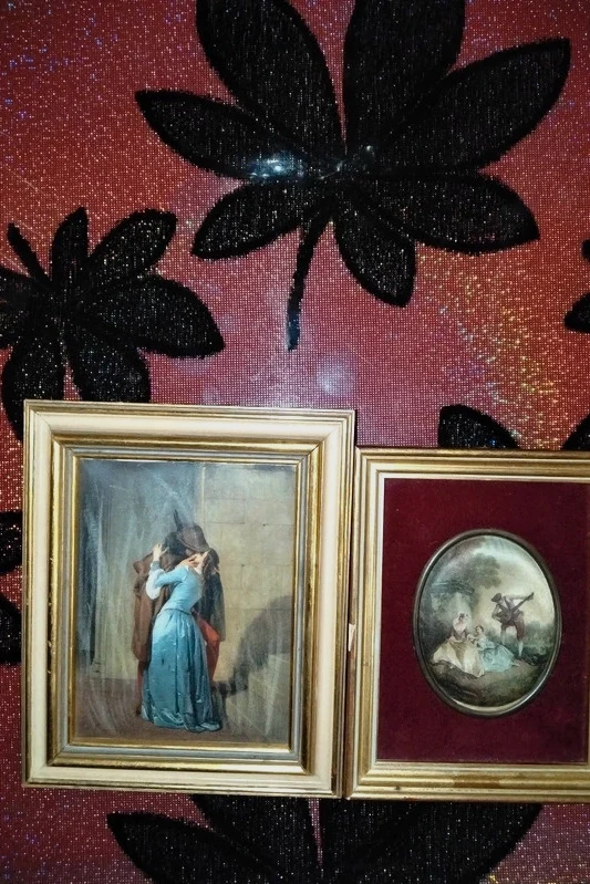 Lot 2 Tableaux Cadres Dorés Vintage Romantique Le Baiser Hayez Rococo