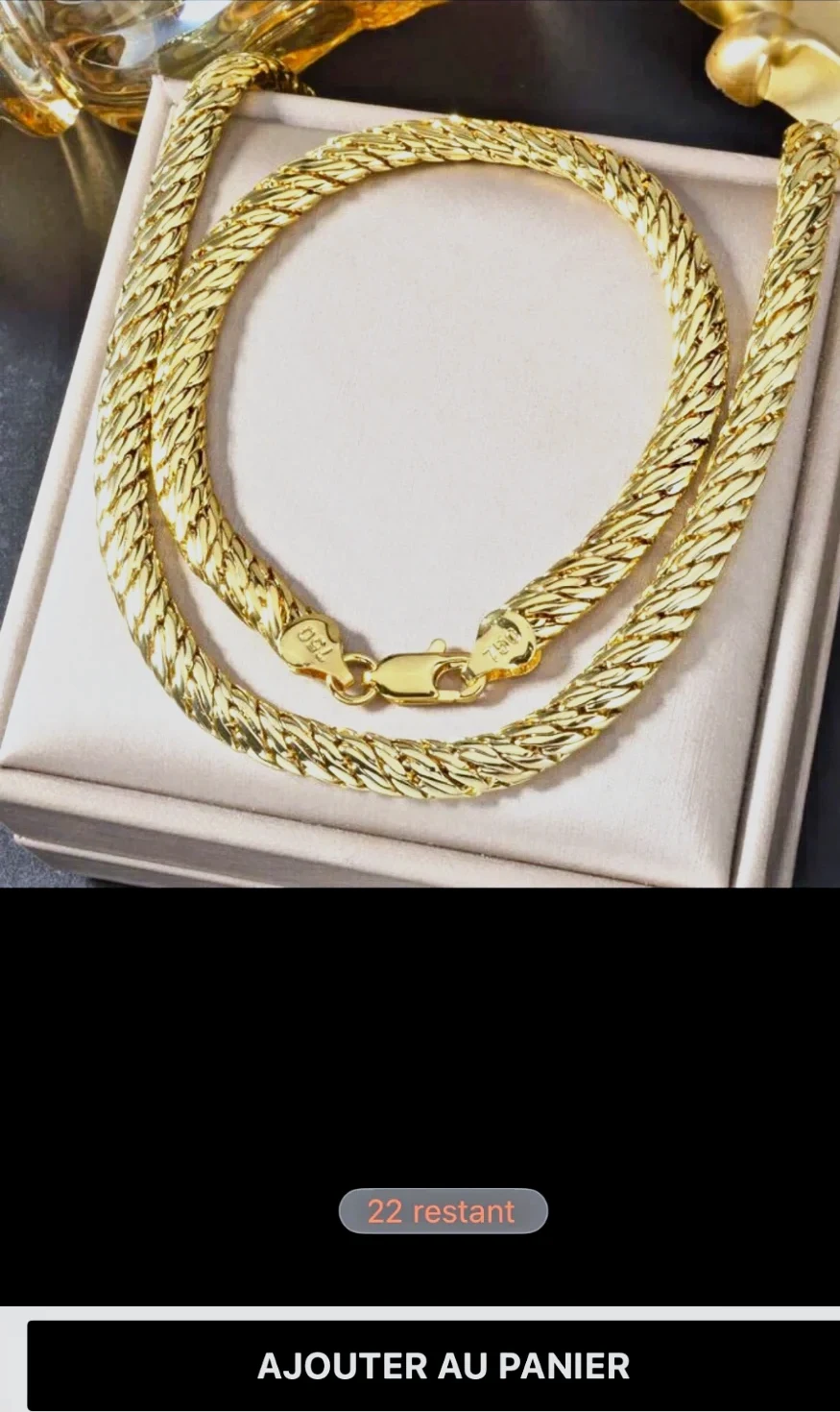Parure plaqué or 18k