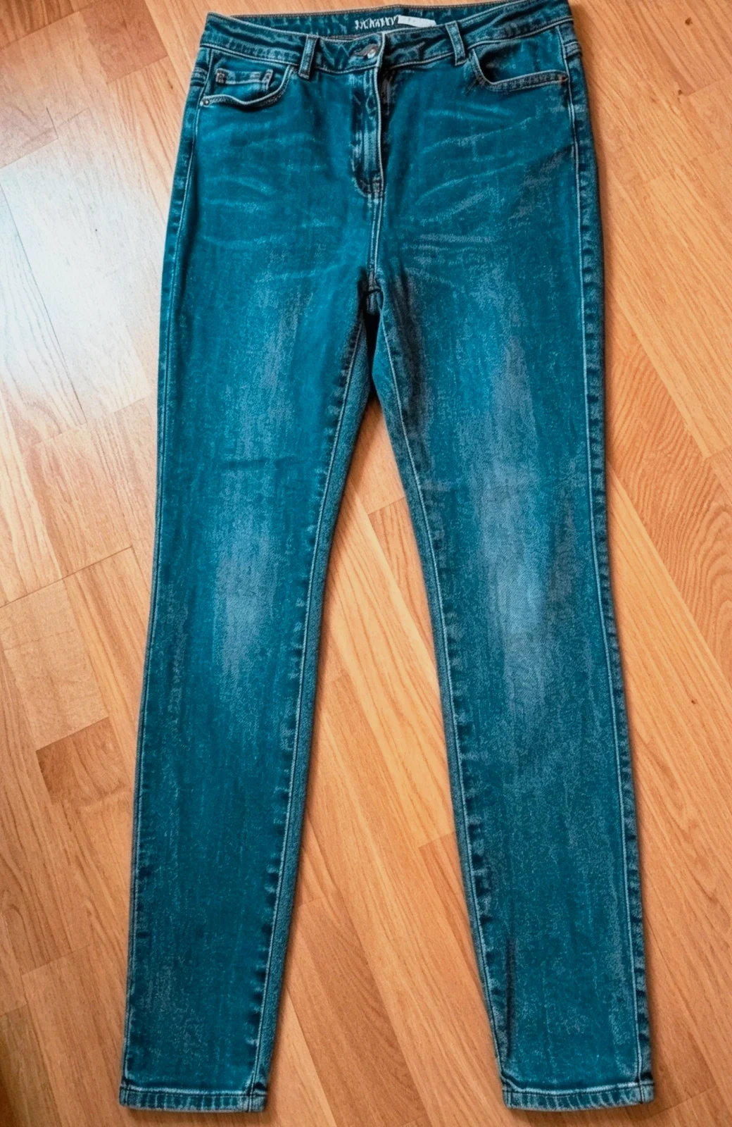 Next Dark Wash Skinny Jeans | UK 14 | 99% Cotton Real Denim | Y2K Vintage 90s