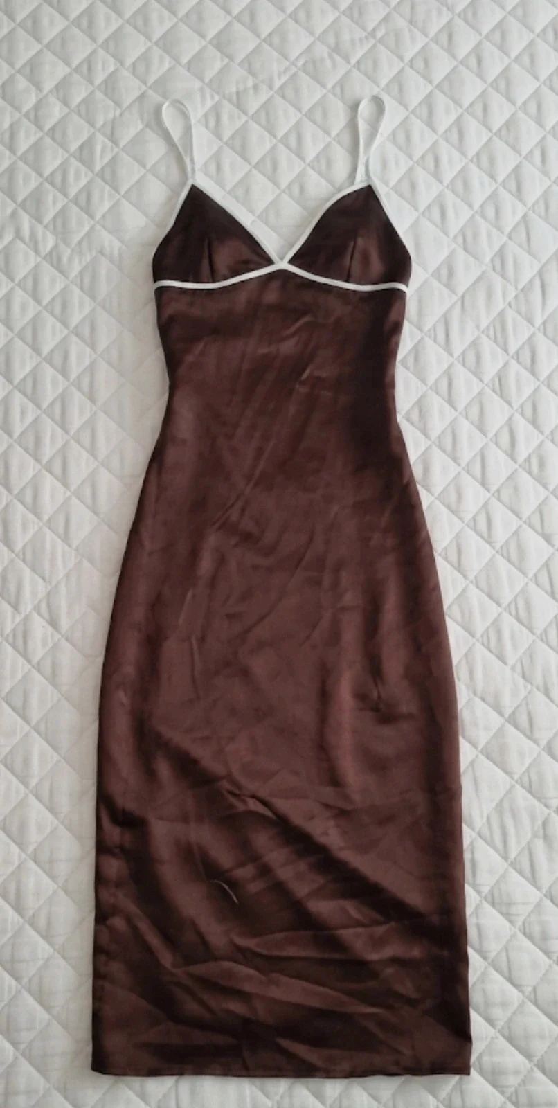 Bershka brown satin slip dress - Size M – Bershka – taille M / 38 / 10