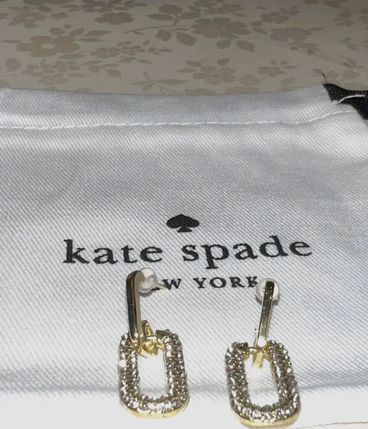 Boucles d'oreilles pendantes strass Kate Spade – Kate Spade – doré – taille Taille unique 6