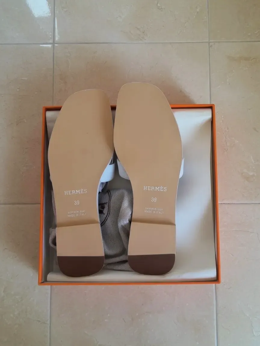 Sandales Hermès Oran blanches – Hermès – blanc – taille 38 8