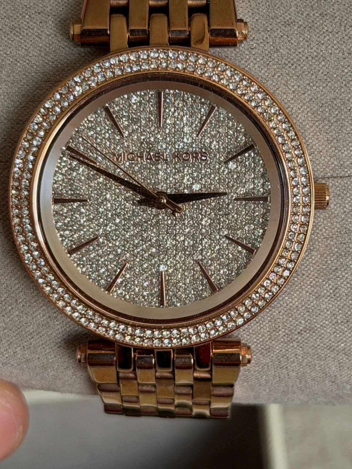 Montre Michael Kors MK-3439 Rose Gold Cadran Strass (Excellent État)