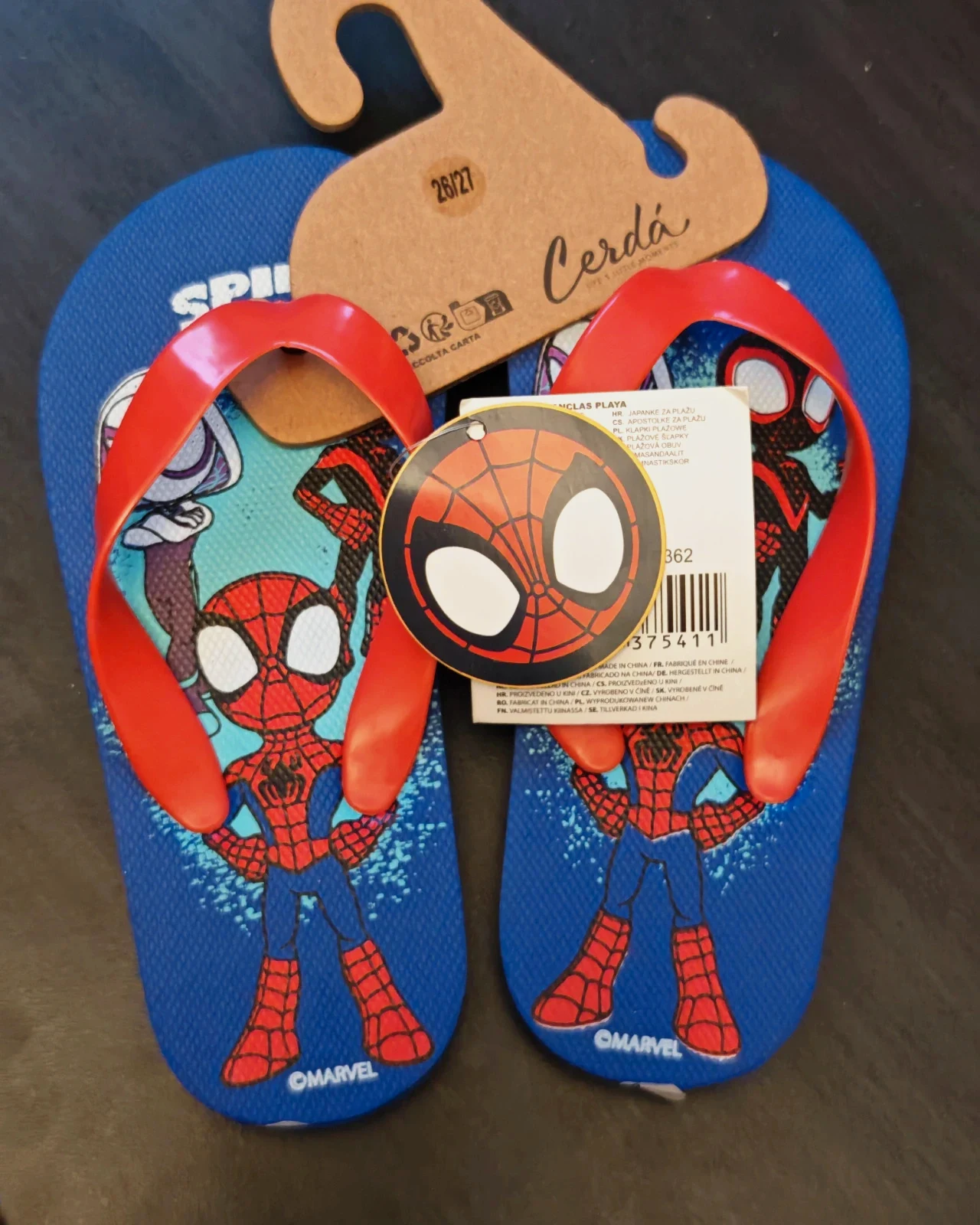 Tongs Spider-Man Marvel T26/27 – Neuves avec étiquette