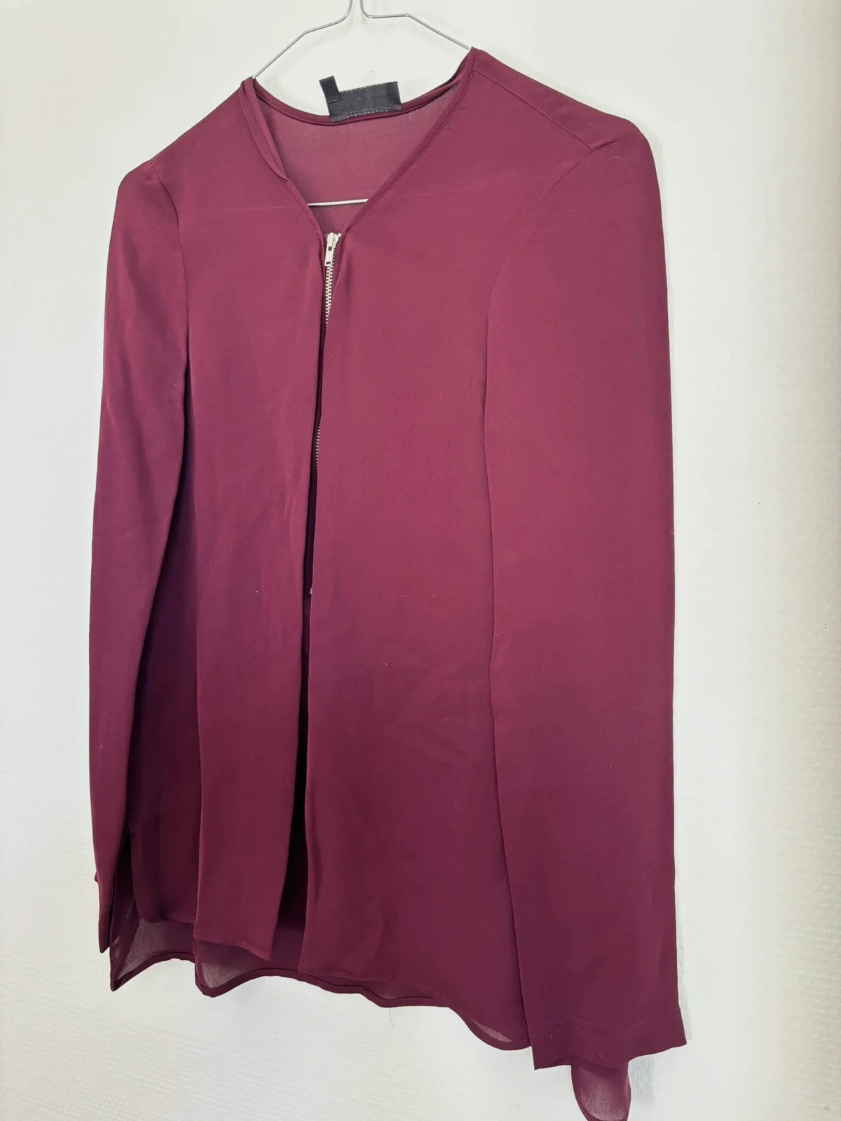 Blouse bordeaux zippée