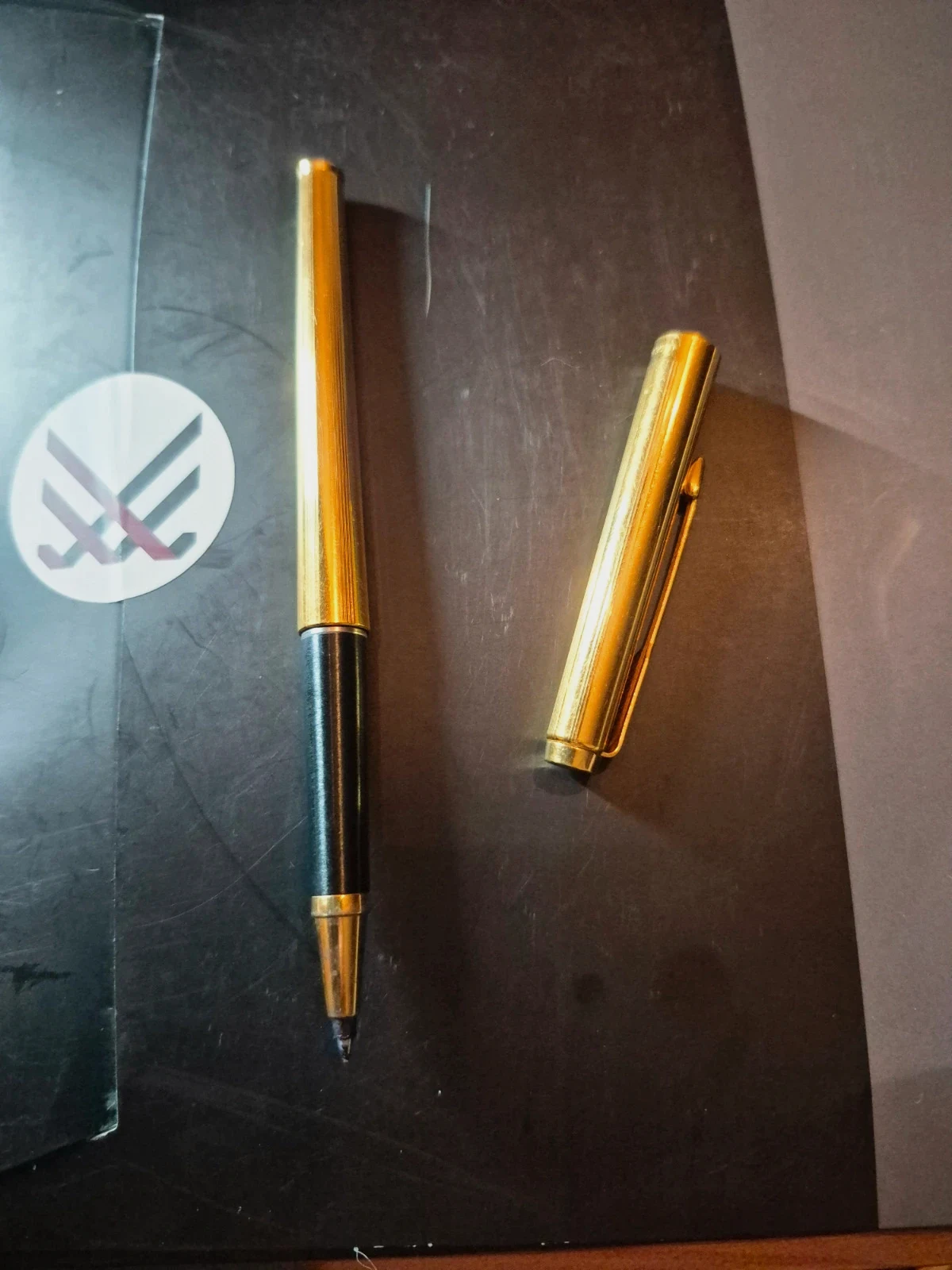 Stylo bille Parker vintage doré