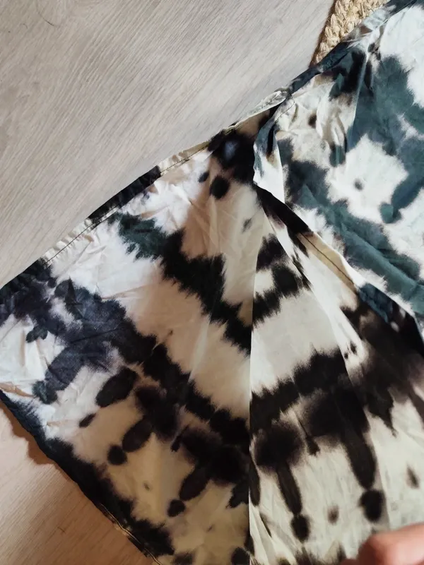 Robe longue tie and dye noir et blanc 🖤 – Vintage Dressing – taille M / 38 / 10 5