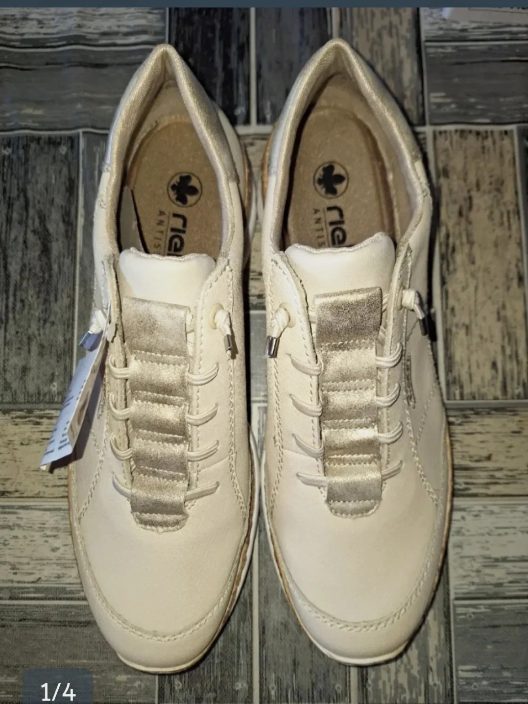 Zapatillas Rieker Mujer Beige Dorado talla 40