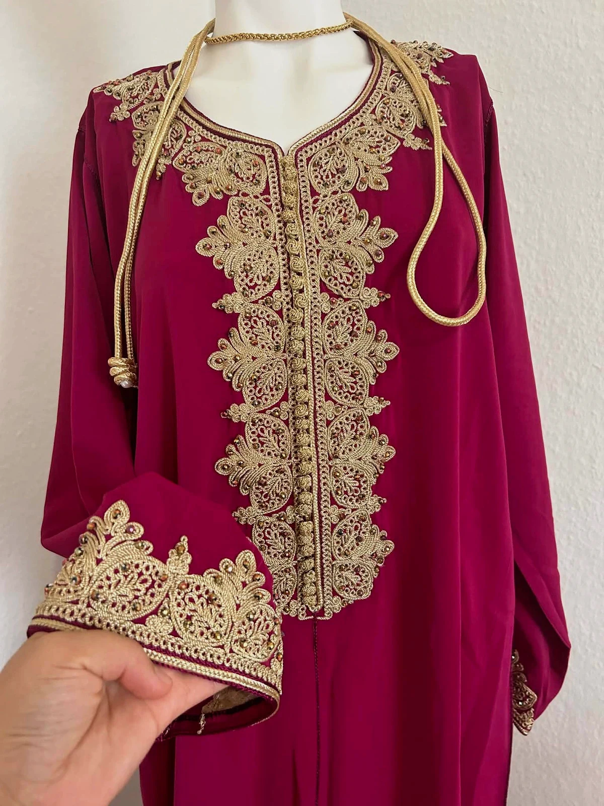 Caftan crêpe de soie tendance