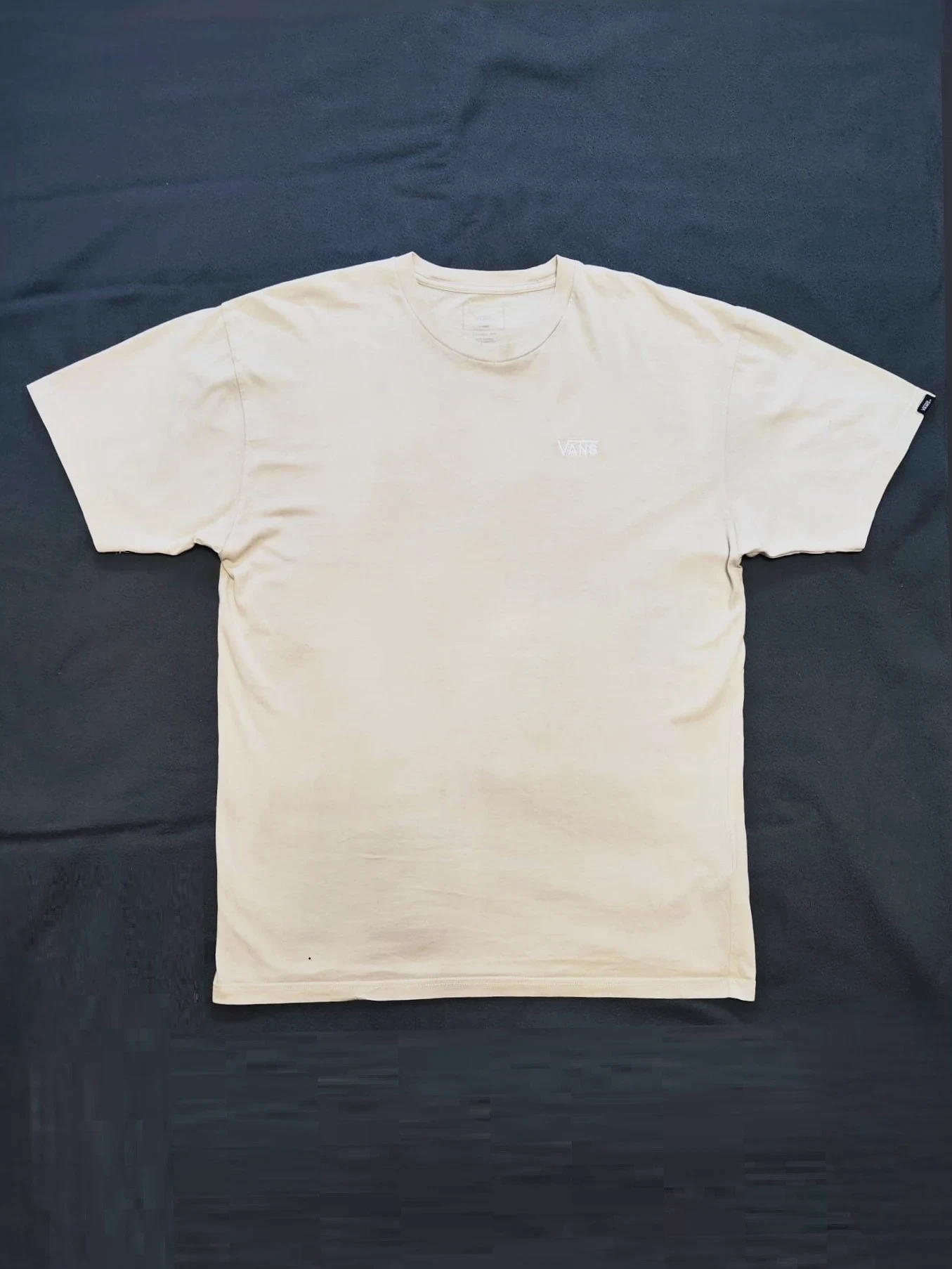 T-shirt beige Vans logo brodé