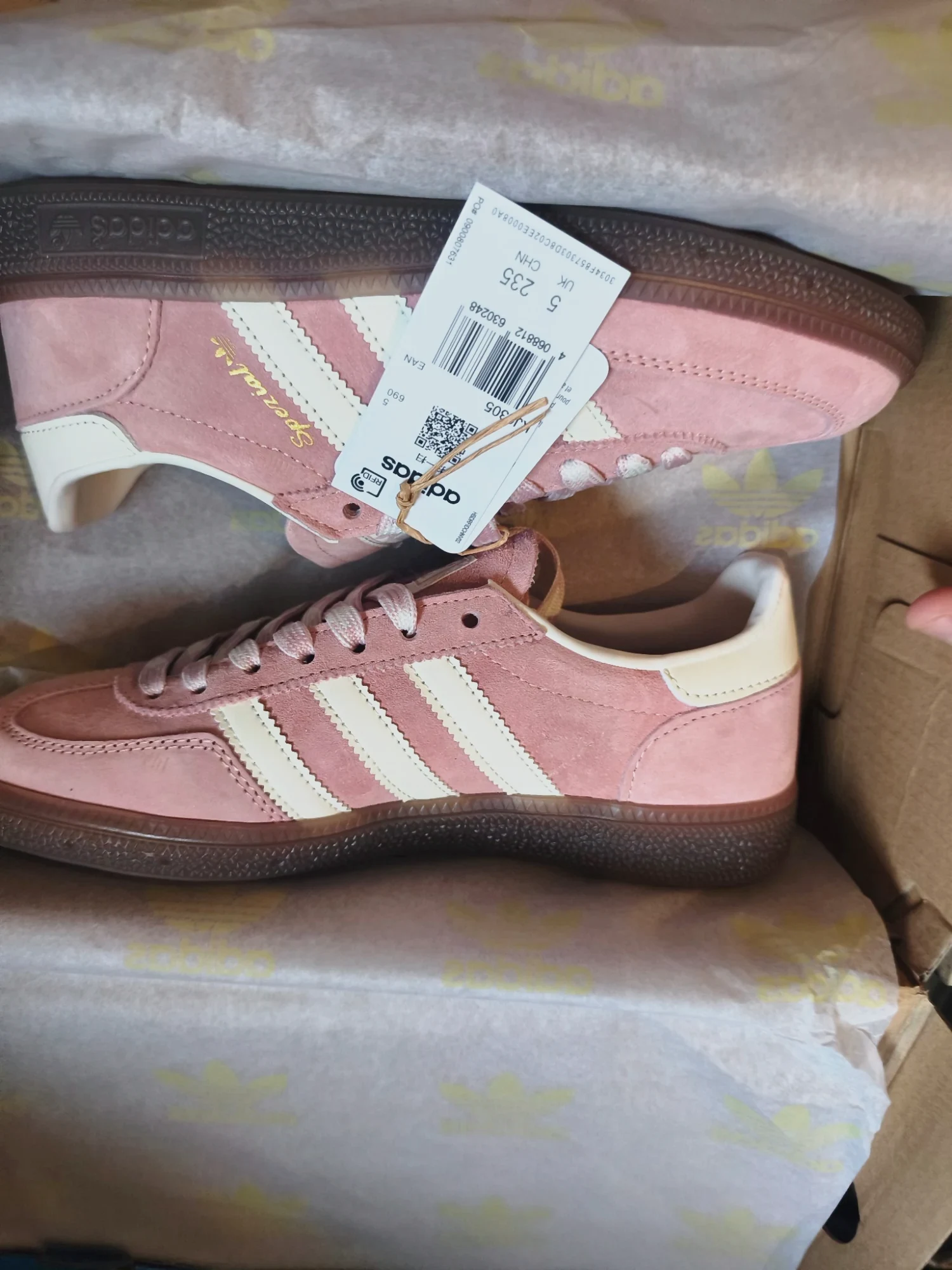 Adidas spezial Hand ball rose en daim 