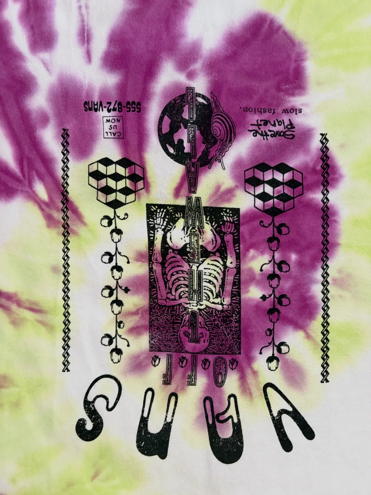 Sweat à Capuche Vans Tie-Dye - Violet/Vert Anis - Taille M - valeur 115€  – Vans – violet/vert anis – taille M 2