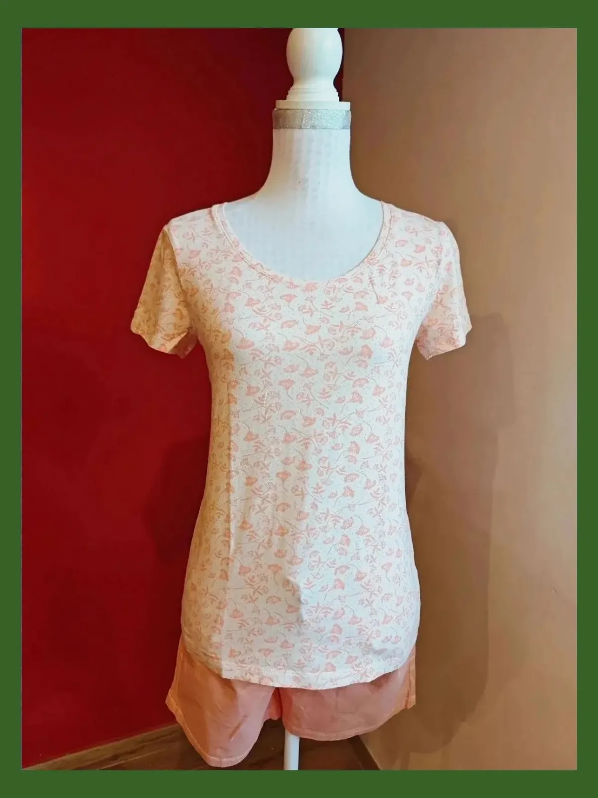 🌺Conjunto de short y camiseta tonos coral, talla M – Unit – taille M / 38 / 10 3