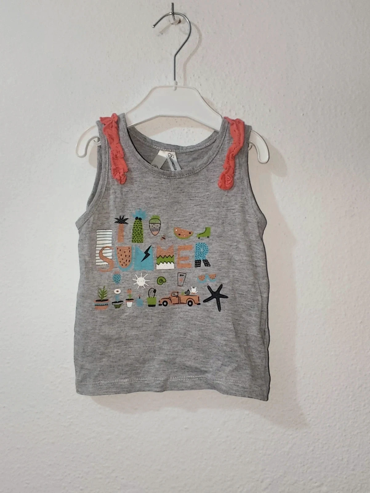 Camiseta gris – taille 24-36 mois / 92 cm