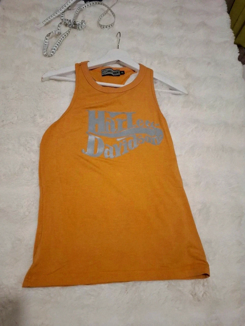Tank Top / Débardeur Jaune Moutarde Harley-Davidson - Argenté - Taille XL