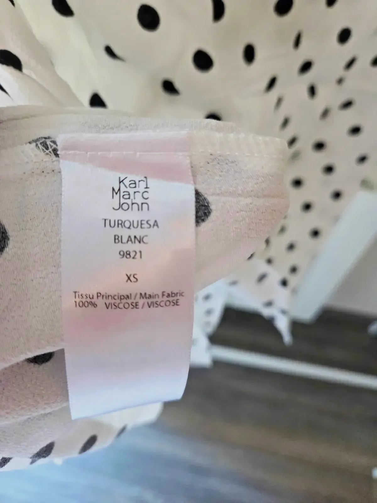 Karl Marc John Blouse à pois blanc noir XS – Karl Marc John – blanc et noir – taille XS 5
